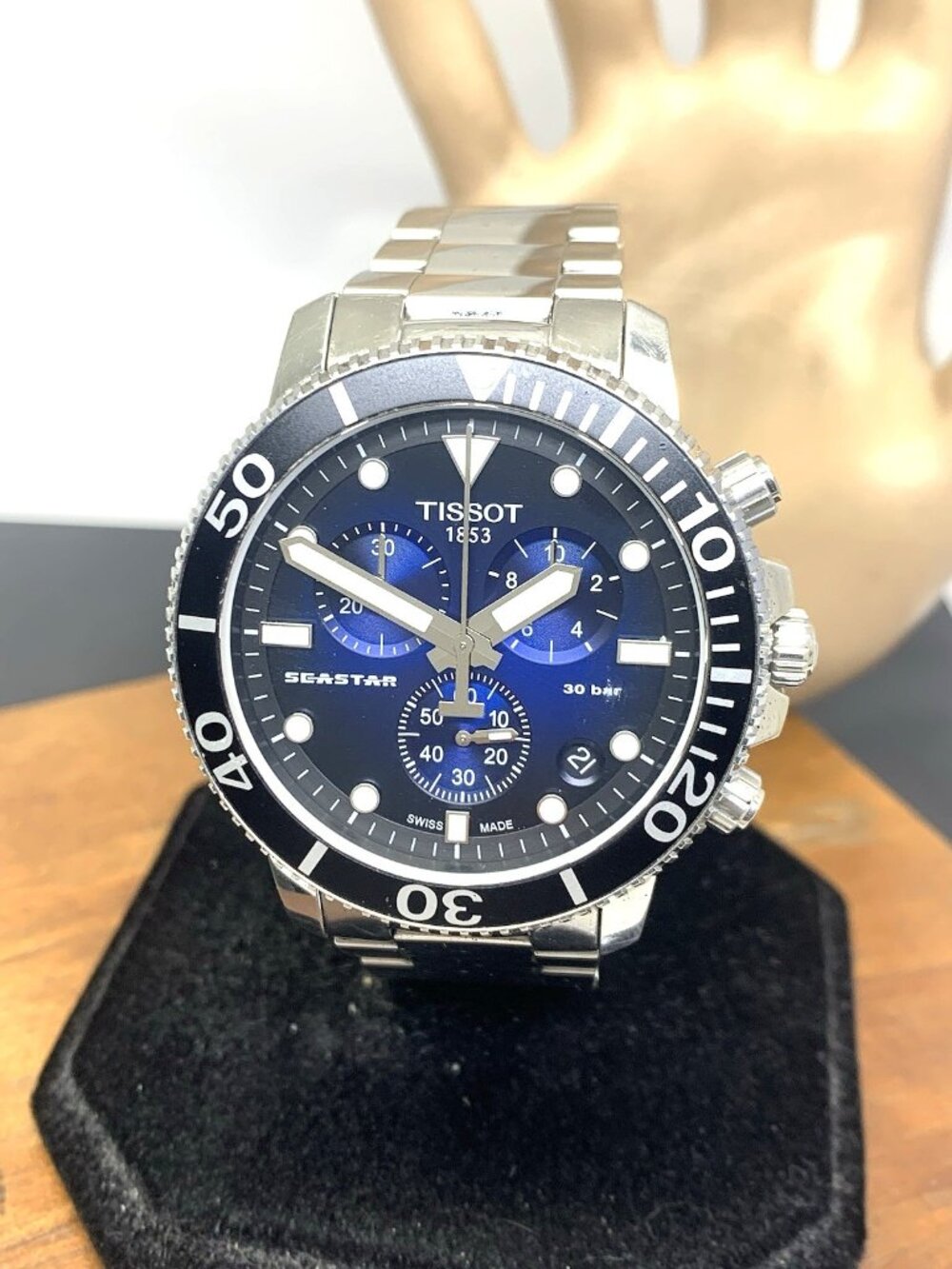 Tissot Men's Watch Seastar Chronograph Swiss Quartz Blue Dial T1204171104101